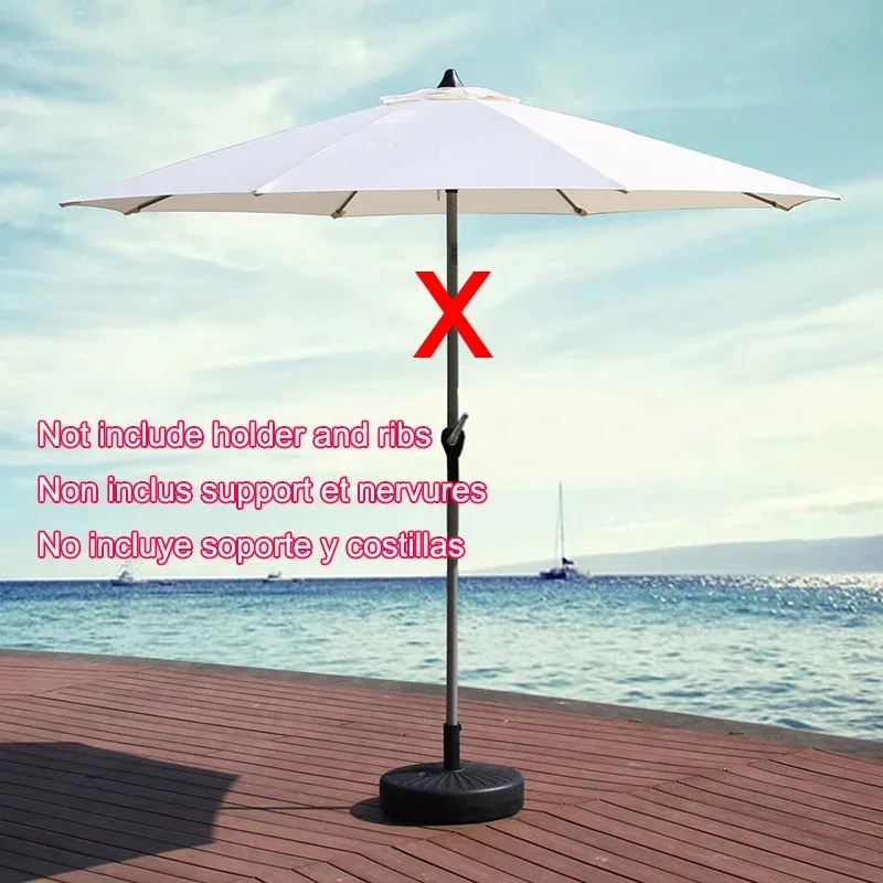 Replaceable Parasol Top Cloth Garden Patio Canopy Parasol Cover Shade Rainproof Banana Umbrella Cloth 2/2.3/2.5/2.7/3/3.5m 6