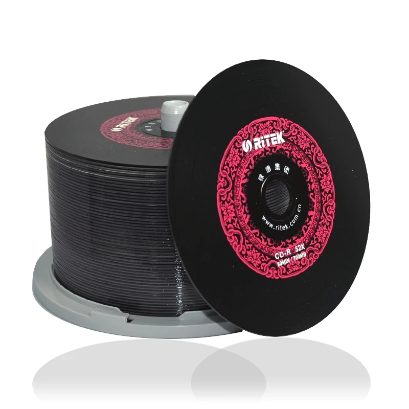 Double Black CD Recordable 700MB 80MIN 52X 50pcs