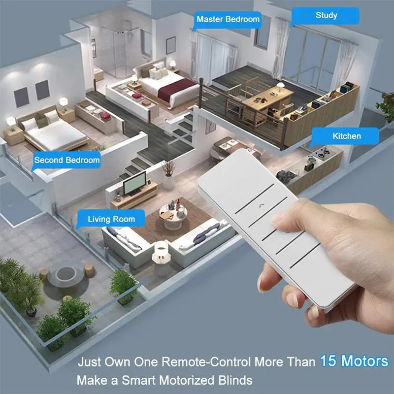 Tuya Smart Wifi Curtains Motor Electric Chain Roller Blinds Shade Shutter Drive RF Remote Kit Smart Life App via Alexa Google