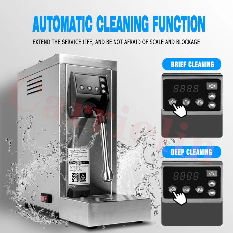 Steam Milk Foam Machine, Commercial Auto Coffee Frother Milk Steamer Cappuccino Latte Coffee Maker 4