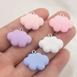 JINDINSP 10pcs 25*20mm Kawaii Clouds Resin Charms Pendants For Jewelry Making DIY Jewelry Accessory, Designer charms