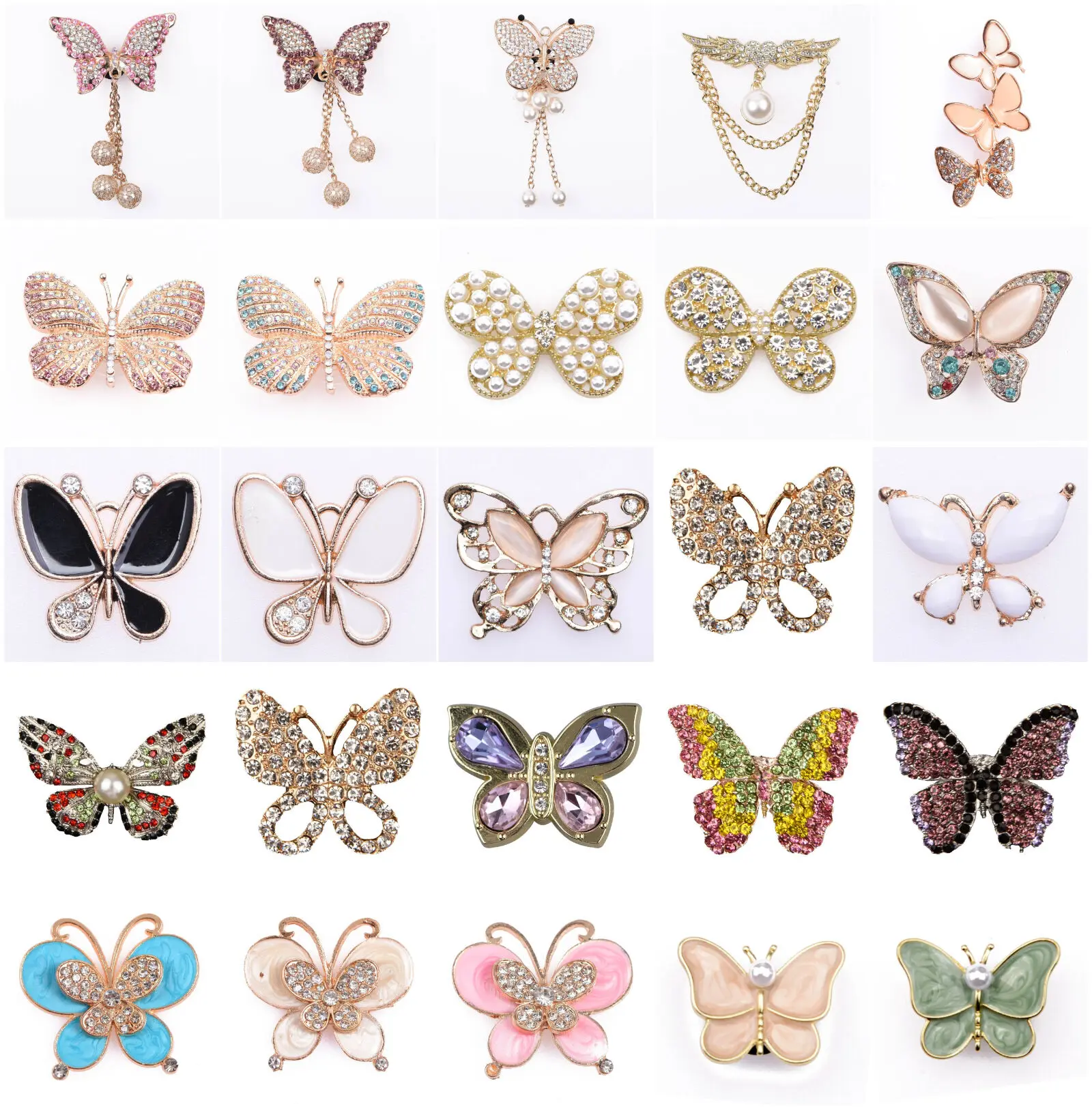 

Butterfly Shoe Charms Metal Rhinestone Bling Shoes Decorations Accessories for Girl's Women Party Birthday Favor Gifts