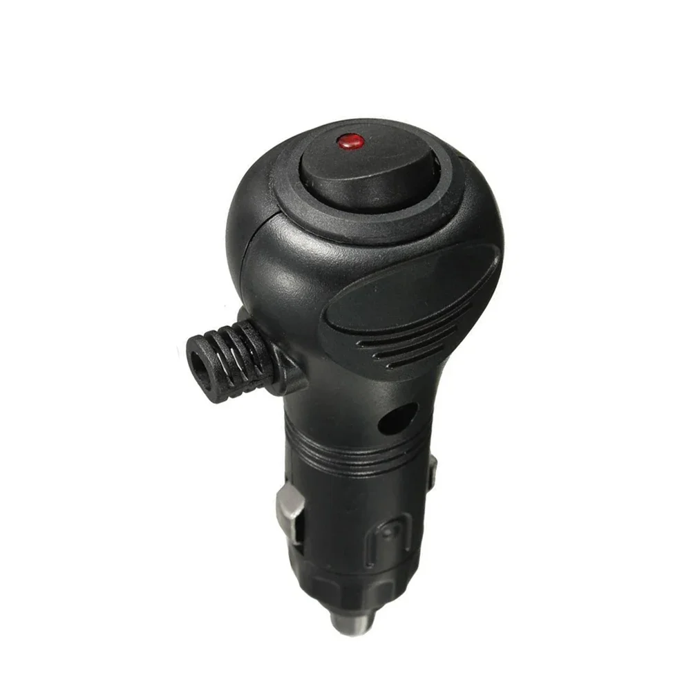 1Pc Universal Black ABS Auto Cigarette Lighter Socket Plug DC 12V 10A Charger Connector LED on-Off Switch Car Accessories 2