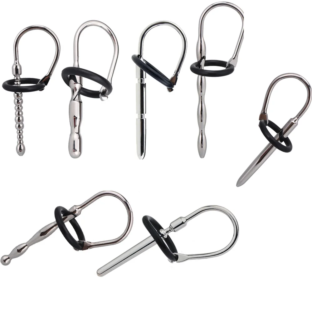 7 Styles Men's Metal Urethra Horse Eye Insert Rod Expander Urethra Expander Stainless Steel Penis Plug Toys Male Sex Toy Erotic