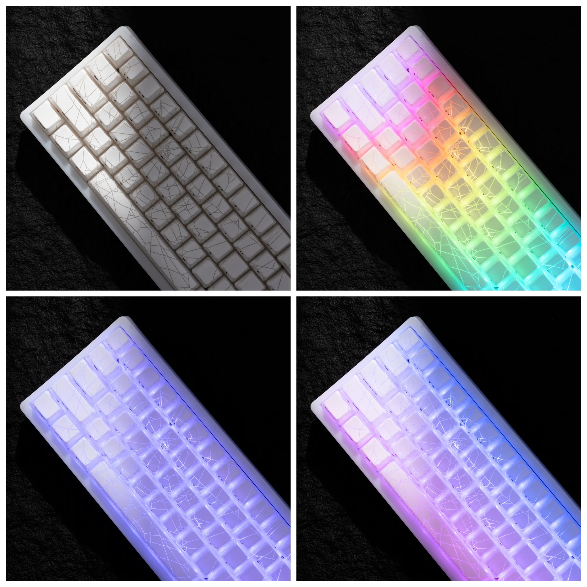 XVX Spider Web Version Pattern Shine Through OEM Profile IMD-Tech Keycap Set Black Keycaps( only keycaps)118 Keys 27 S49b7d943908d495c86e4399a240682f85