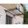 1500-5' x 3' Window & Door Awning for Door Entrance, High-End Polycarbonate Patio Canopy with Clear Panels, UV Protection 2