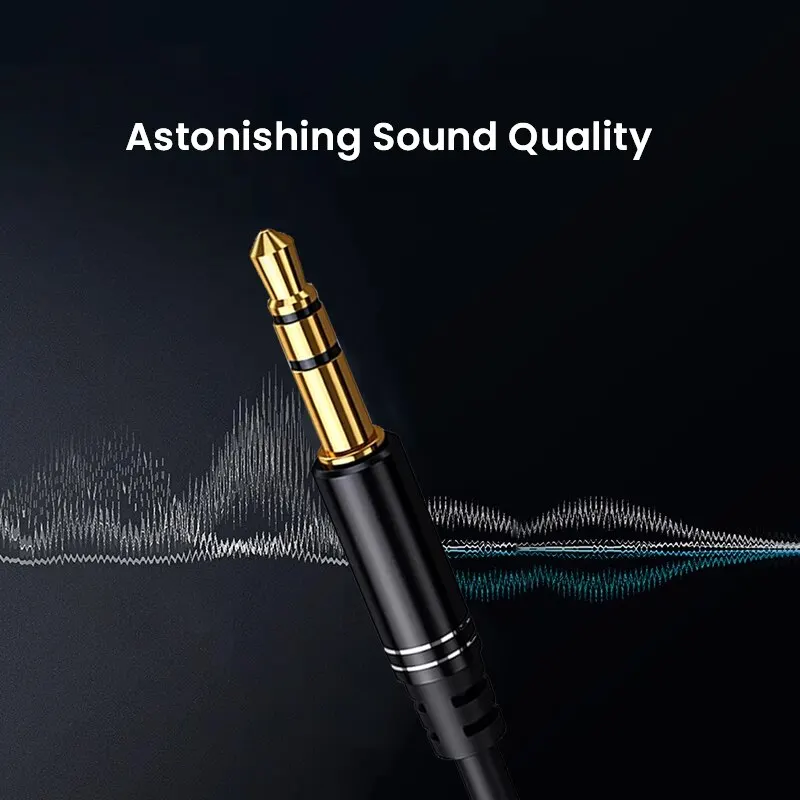NIERBO Gold Plated Audio Extension Cable - Premium Stereo Aux Cord, Male to Female (1m & 5m Lengths)
