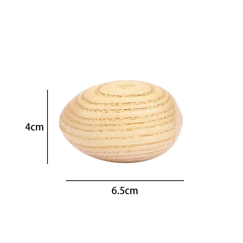 1pcs Handcrafted Wooden Egg Shaker Percussion Handcrafted Instrument Rattle Toy for Children Education