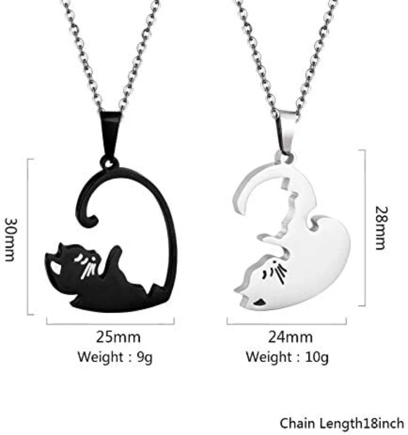 Gatto - una collana con un gatto in una scatola regalo, un medaglione