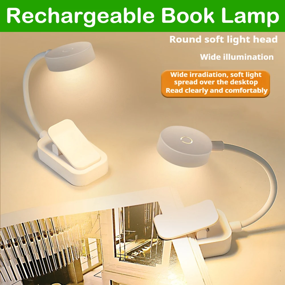 USB Rechargeable Mini Book Light Clip Night Lights LED Stepless Dimming Eye Protection 3 Colors Student Dormitory Bedside Lamp led light,night light,book light,mini night light,mini led light