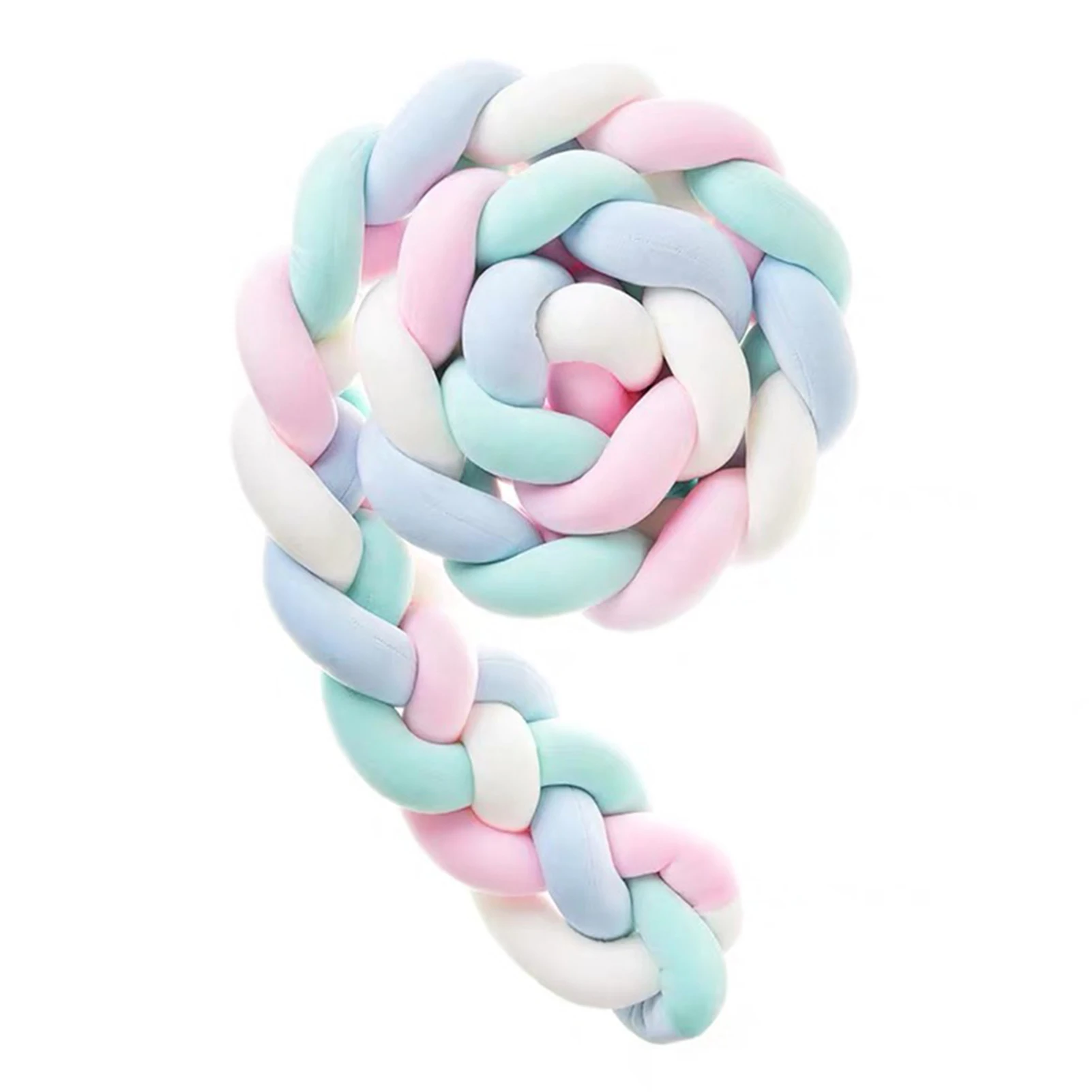Baby Bed Bumper Knotted Braided 2M/1M Handmade Soft Pillow Pad Cushion Nursery Cradle