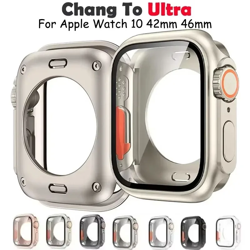 Ultra Protective Case with Tempered Glass Bumper for Apple Watch Series 10