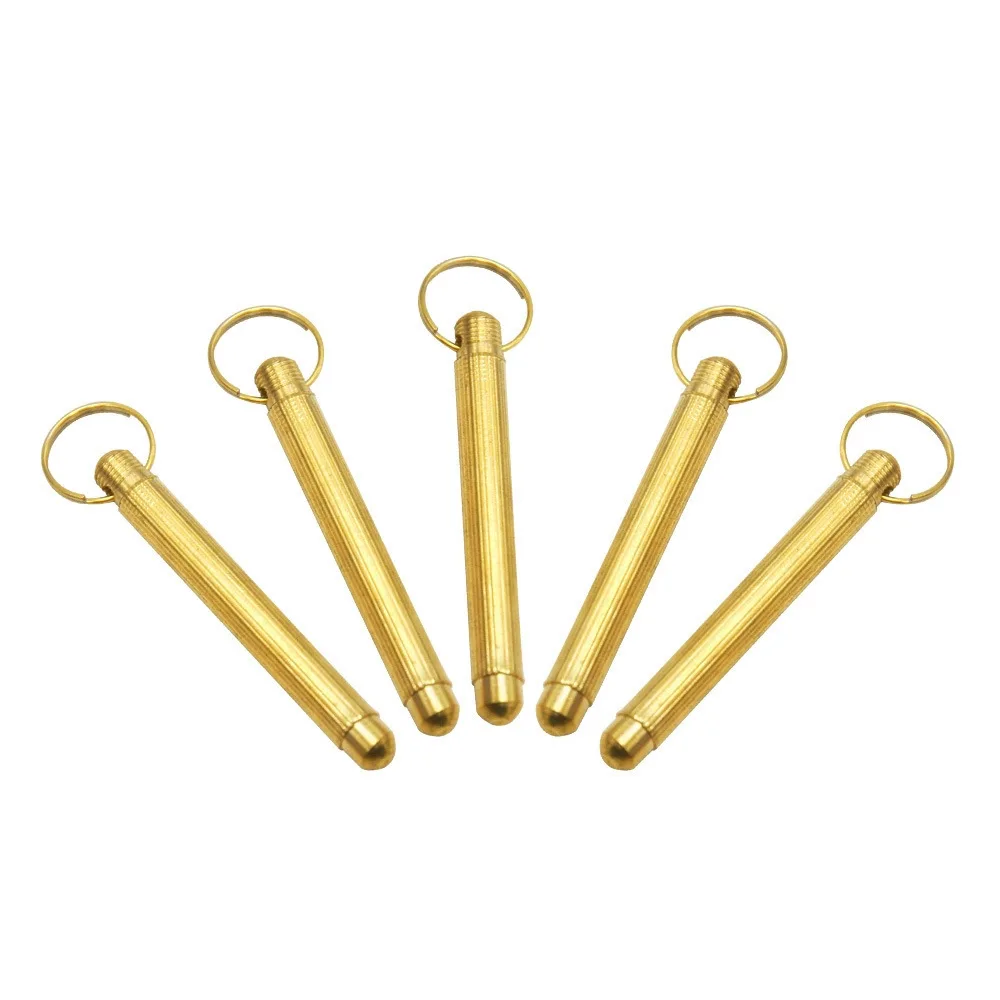 5Pcs 골든 미니 귀 청소기 접이식 유형 휴대용 귀 왁스 제거 도구 Nettoyage Oreille Earpick 귀 스푼 부착 키 링