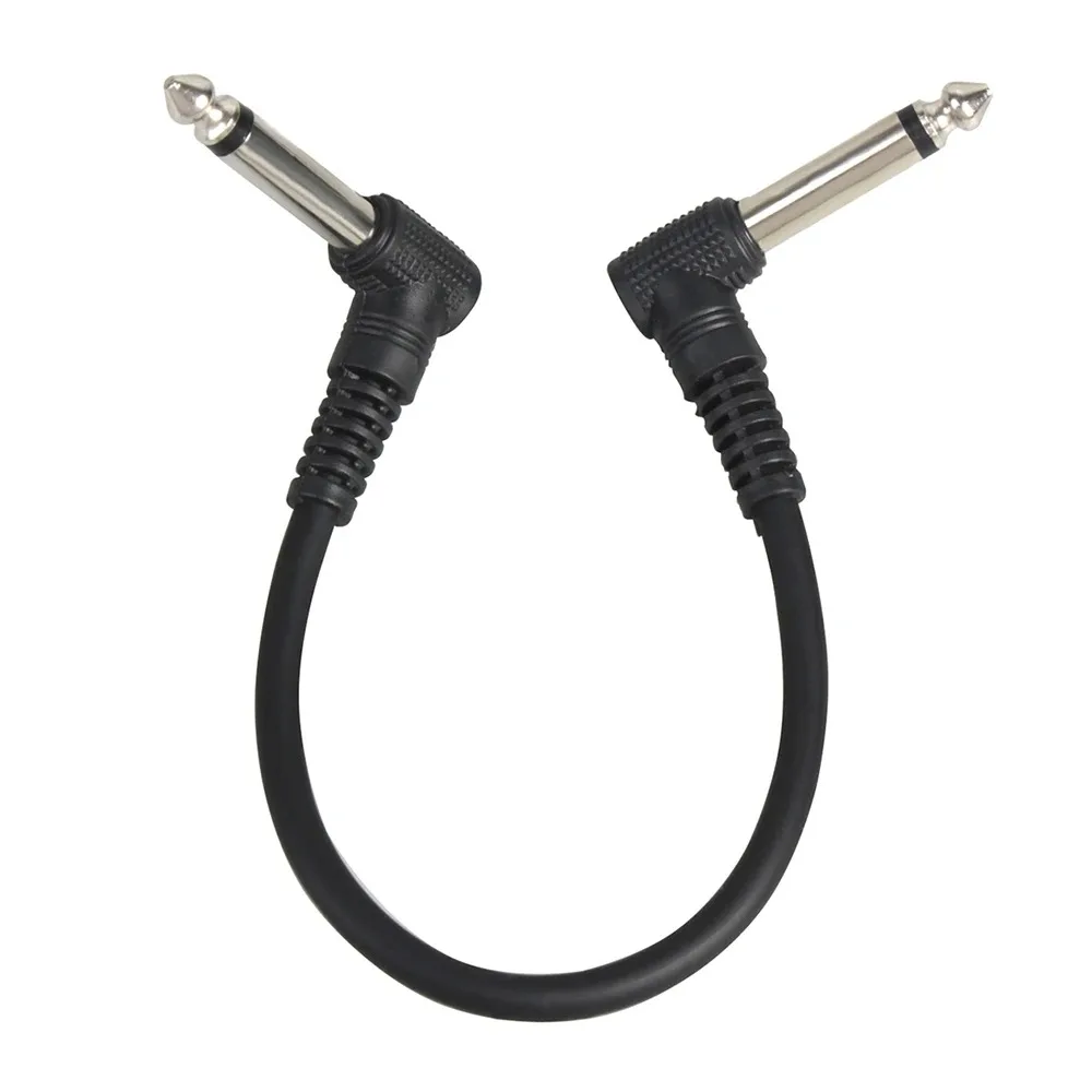 Guitar Effect Pedal Cable 6Pcs 6.35mm Angle Plug No Noise Shielded For Guitar Effect Pedals Parts Accessories