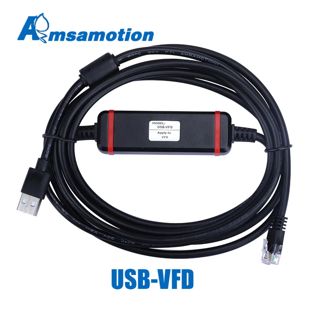 Kabel do programowania usb-vfd nadaje się do Delta VFD-E/EL/ED/CH2000 seria przetwornica częstotliwości VFD-USB01 RJ45