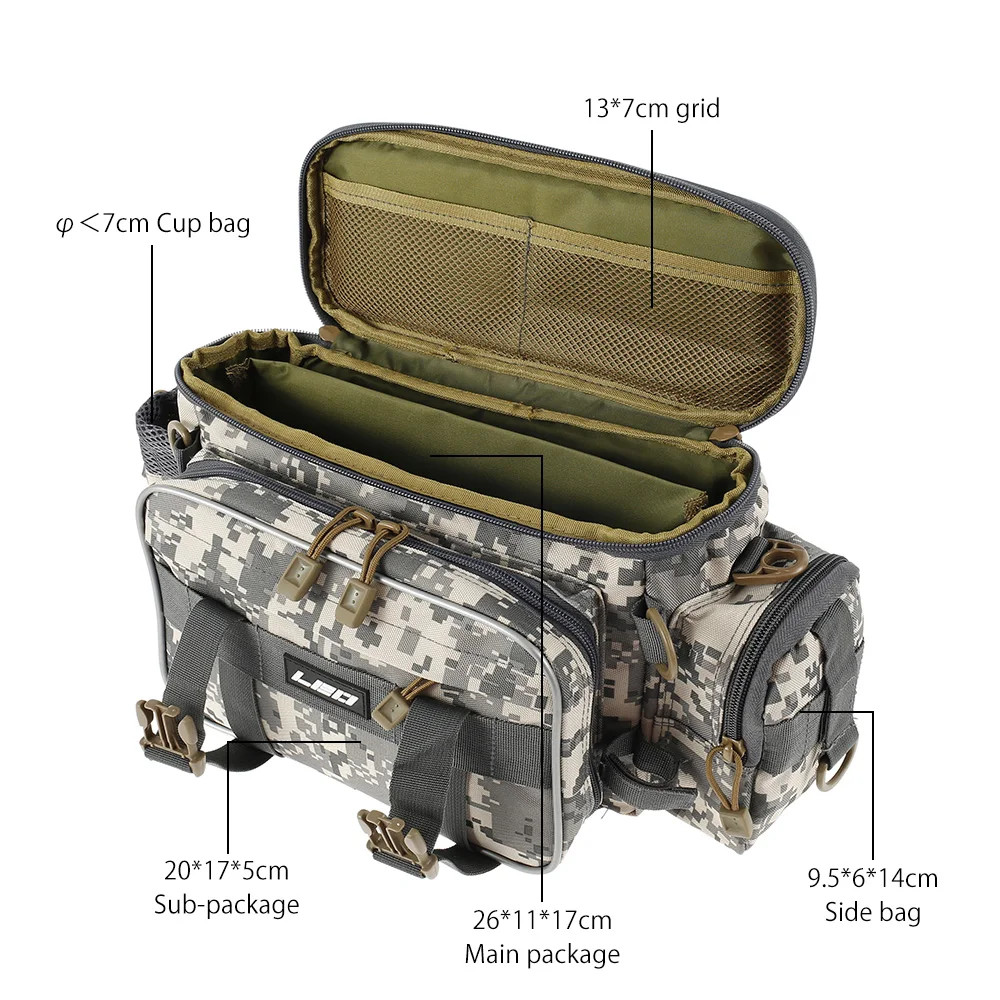 Tragbare Angel tasche 1000d Oxford Stoff Schulter Umhängetaschen Outdoor Jagd Aufbewahrung geräte Taschen für das Seefischen – Detail 5