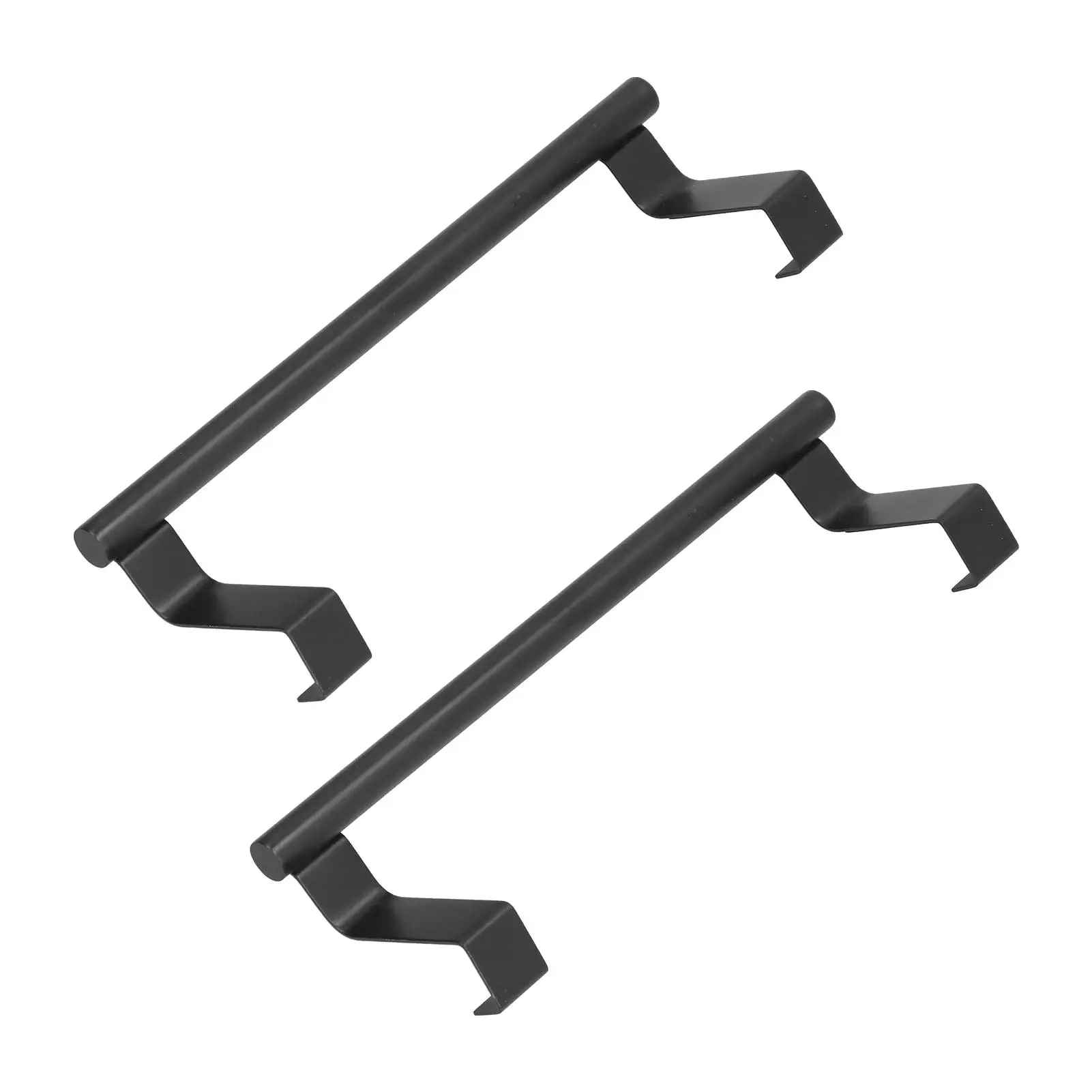 2pcs 23cm 36cm Black Hangable Towel Rack Punch-Free Over Cabinet Door Holder for home Hotel Storage