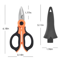 High Carbon Steel Scissors Household Shears Tools Electrician Scissors Wire Stripper Hand Tool Electrician Scissors Stripping 1