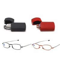 Gift Case Foldable Reading Glasses +1.00 to +4.00 Strength Men Women Anti Blue Light Farsightedness Eyewear 5