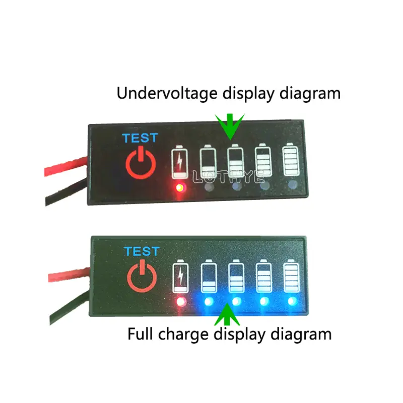 1S 2S 3S 4S 5S 6S 7S 3.7V-29.4V 18650 Li-ion Lipo Lithium 12V Battery Level Indicator Tester Capacity Tester Meter image 2
