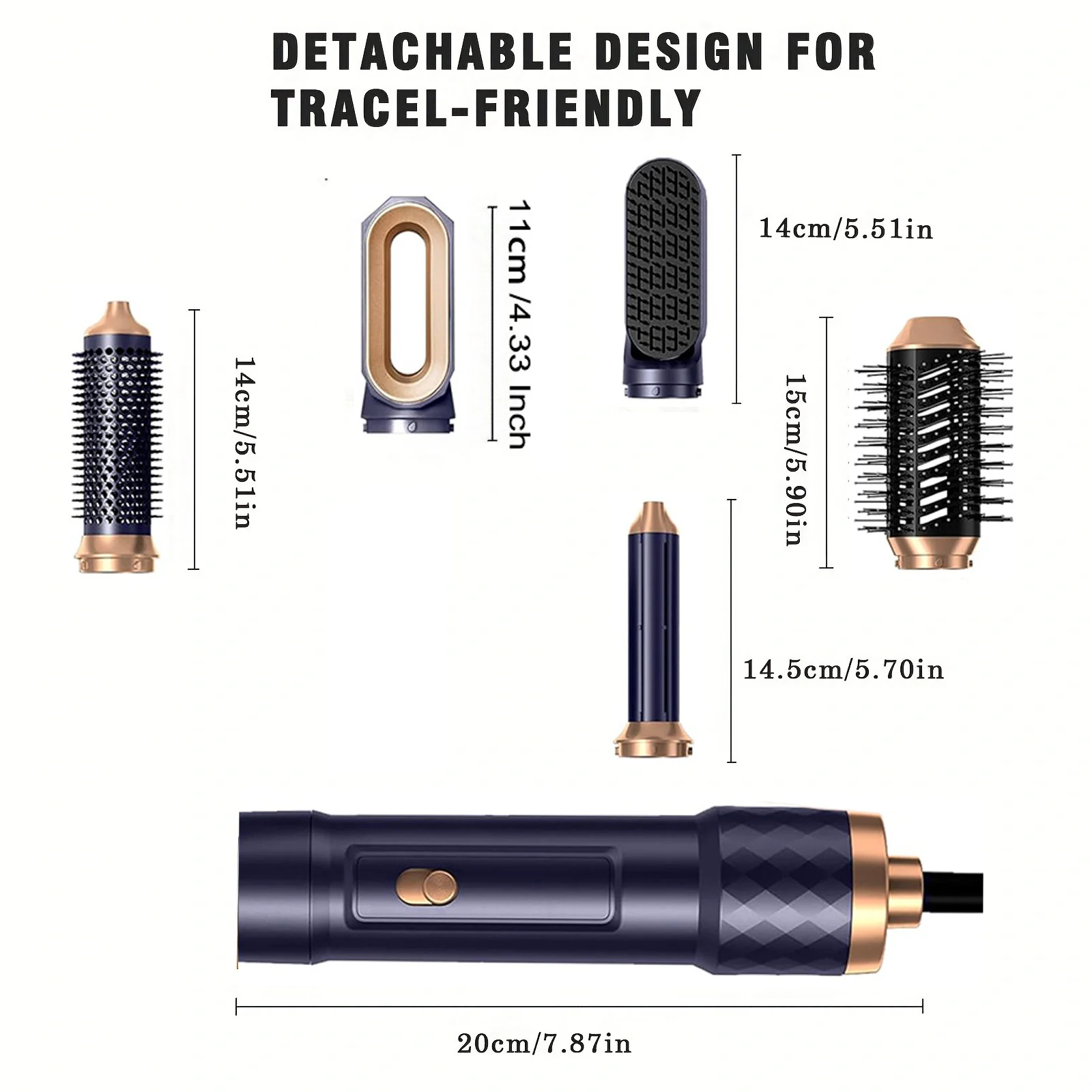 ヘアドライヤーブラシ 6 で 1 ヘアスタイラーブロードライヤーコーム
