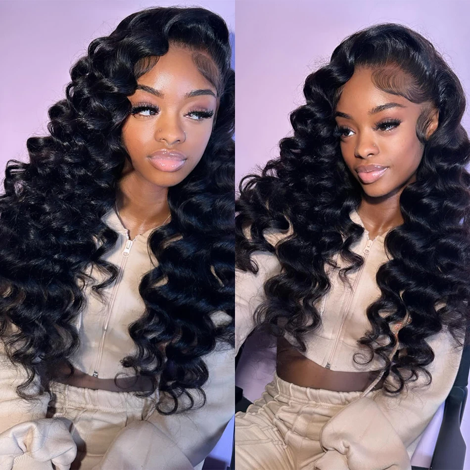 Human Hair Weave Bundles Alibele 12A Grade Loose Deep Wave Bundles Human Hair Deals Malaysia Virgin Hair Loose Curly Weave Bundles Natural Black Color