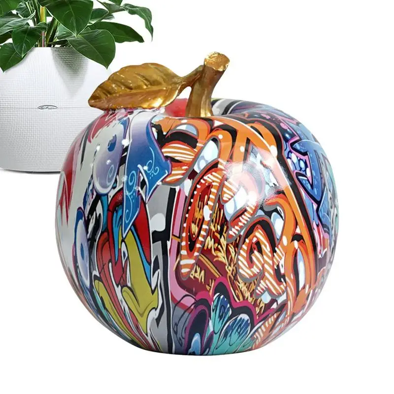 

Graffiti Art Fruit Sculptures Colorful Graffiti Fruit Art Statue Resin Graffiti Fruit Art Statue Figurines Home Decor For