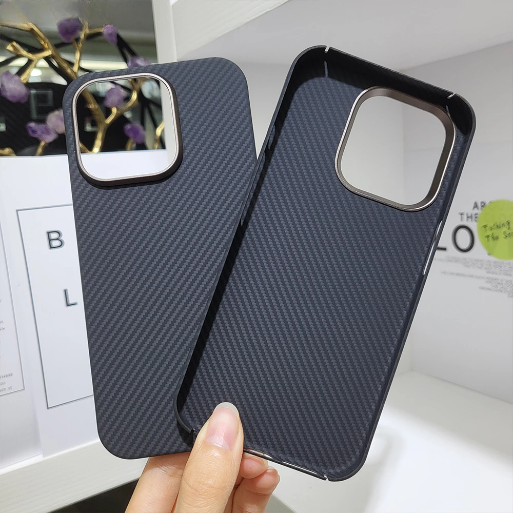 

New Aramid Carbon Fiber for Iphone 15 Pro Max Case Ultra Thin Business Phone Cover for Iphone 15 Pro Hard CASE Cover