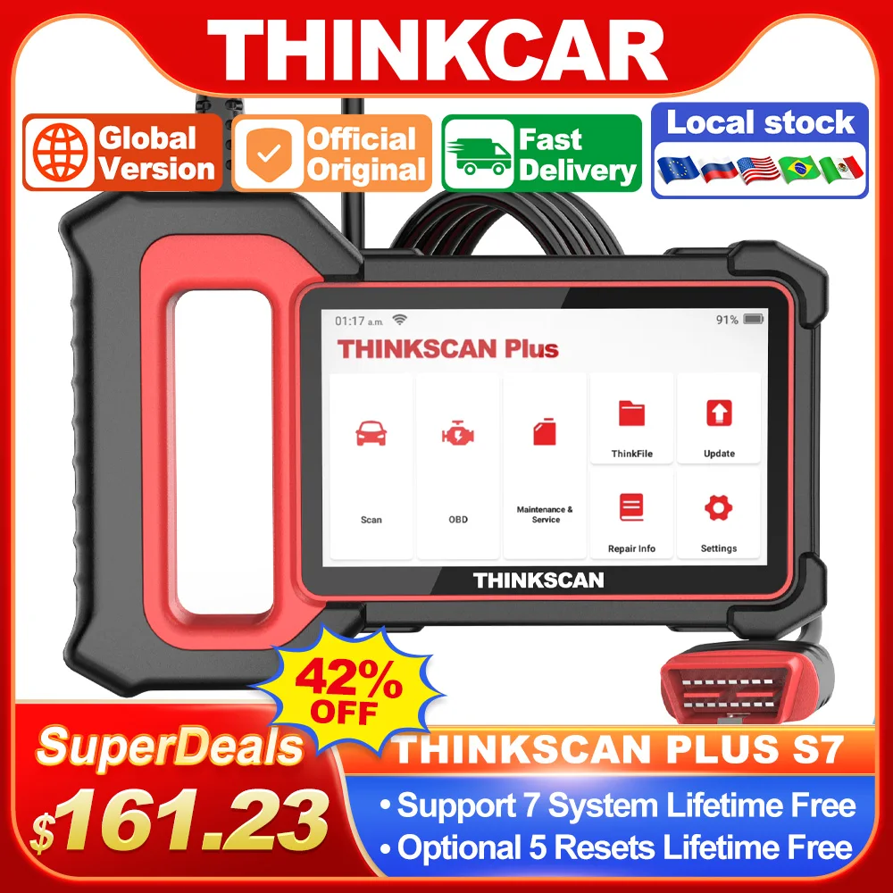 THINKCAR-Thinkscan Plus S7 전문 진단 도구, 자동차 진단 도구, 코드 리더, 자동차 자동 obd2 스캐너 THINKCAR-Thinkscan Plus S7 전문 진단 도구, 자동차 진단 도구, 코드 리더, 자동차 자동 obd2 스캐너