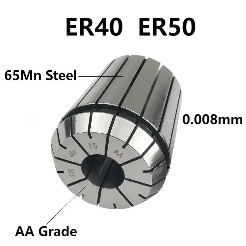 ER40 ER50 Spring Collect Chuck Clamp Spring Collet Set High Precision AA 0.008mm ER Collect 4 6 8 10 12 14 16 18 20mm