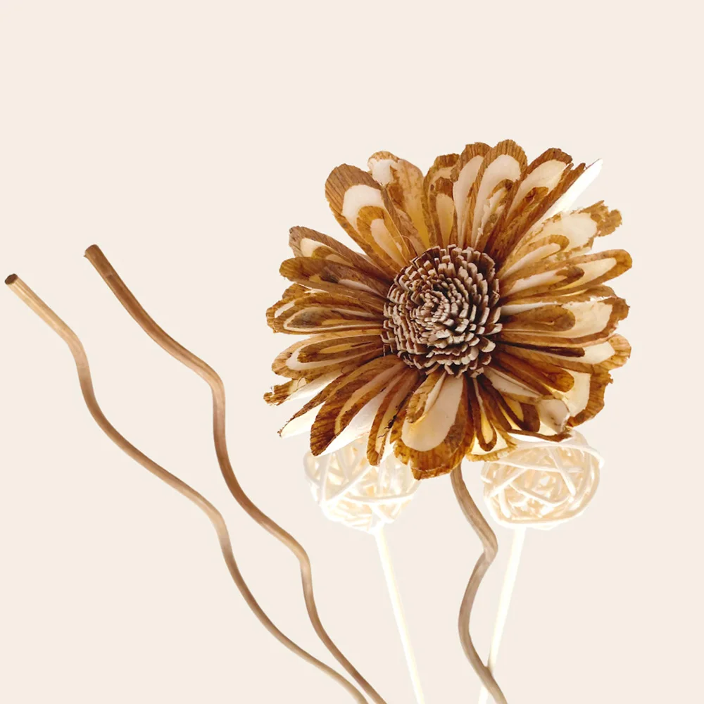 6PCS Daisy Flower Fragrance Stick Fireless Aromatherapy Rattan Sticks Fragrance Diffuser DIY Home Decor
