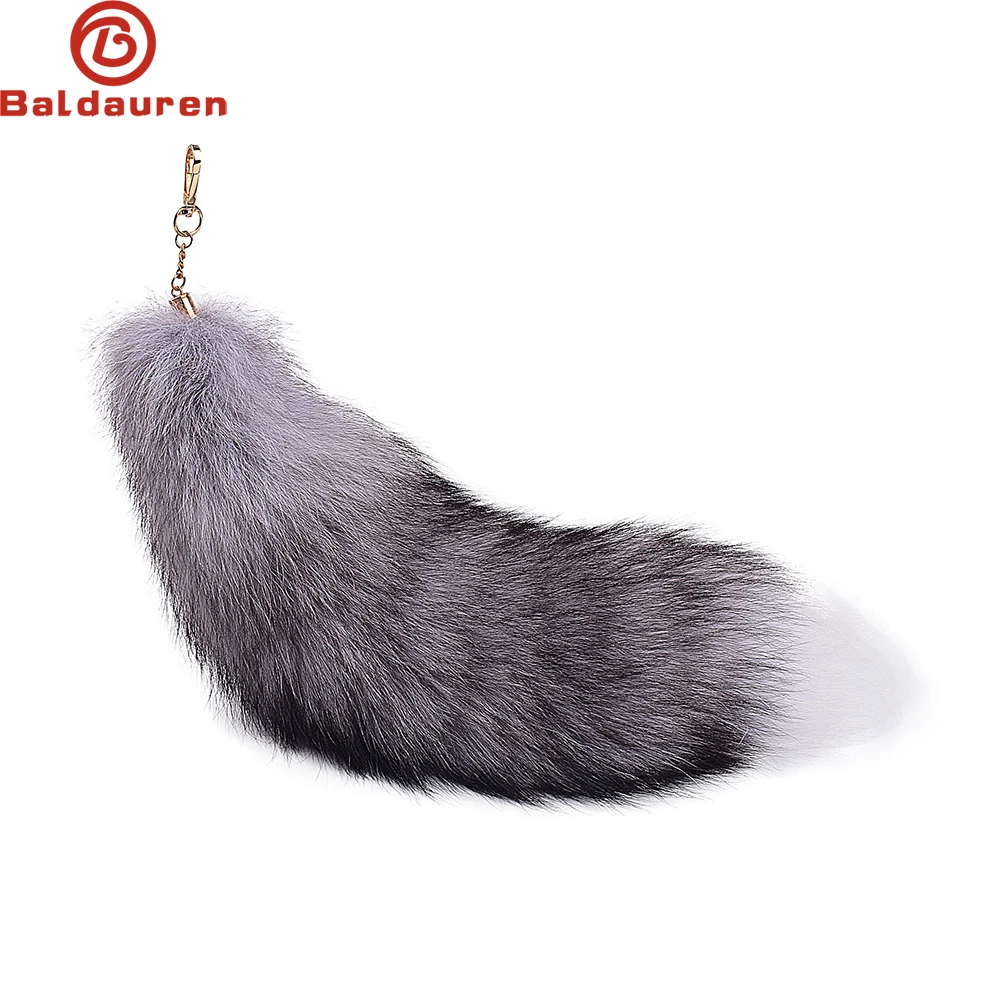 

Large Fox Tail Keychain Pompoms Tassel Bag Pendant Women Key Ring Fluffy Real Fur Key Chain Charming Girl's Key Holder Gifts