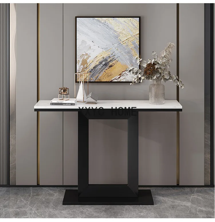 

yj Light Luxury Console Tables Modern Minimalist Super Narrow New Chinese Style a Long Narrow Table Hallway Home Cabinet