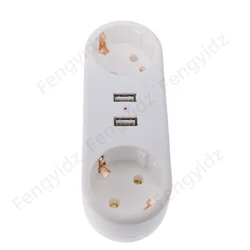 European 4-Way Type Conversion Power Adapter Socket, 16A 250V, Travel Charging Solution (Type 3)