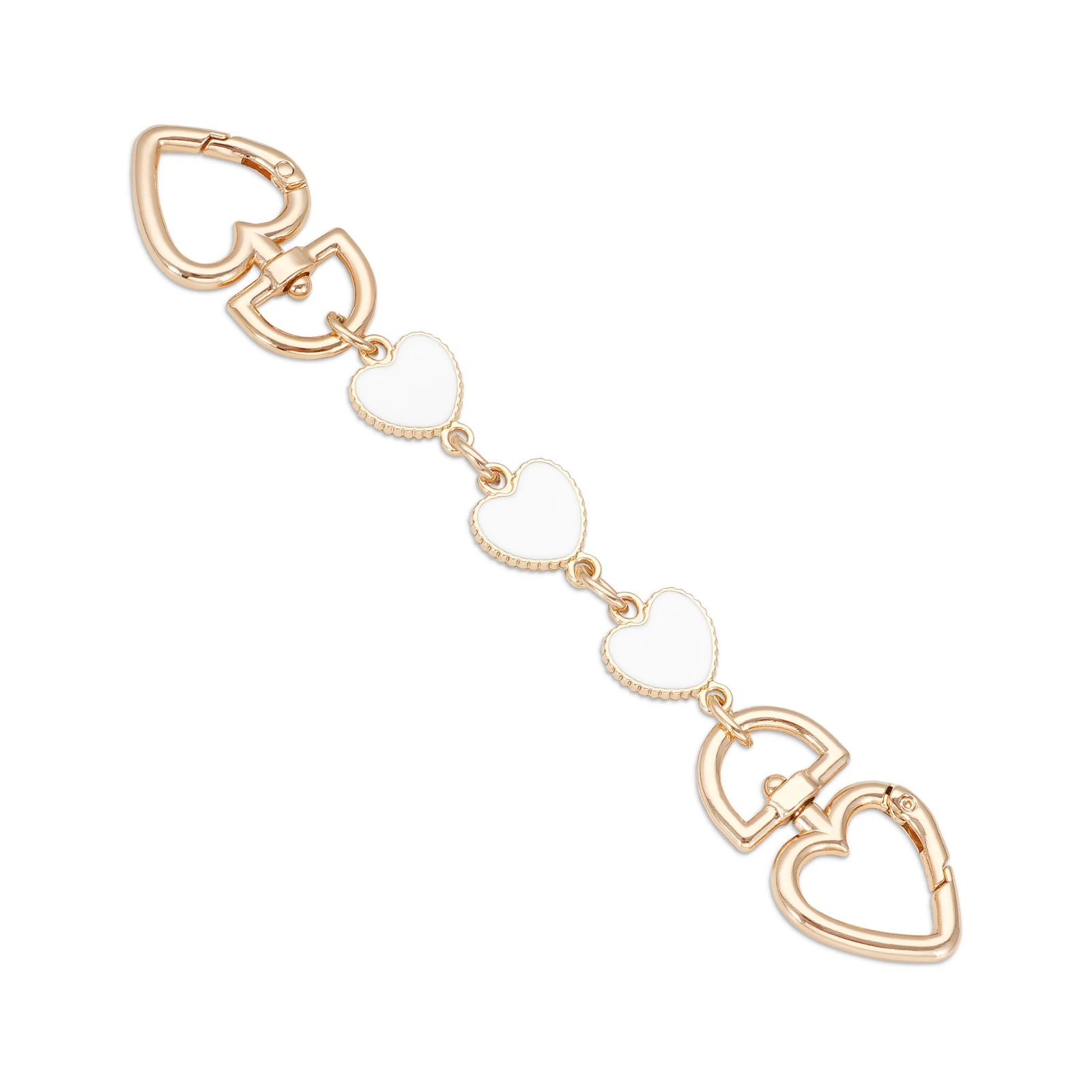 

Ladies DIY Handbag Accessories Heart Shaped Chain Belt Handle Telescopic Chain Shoulder Strap Accessories Bag Chain