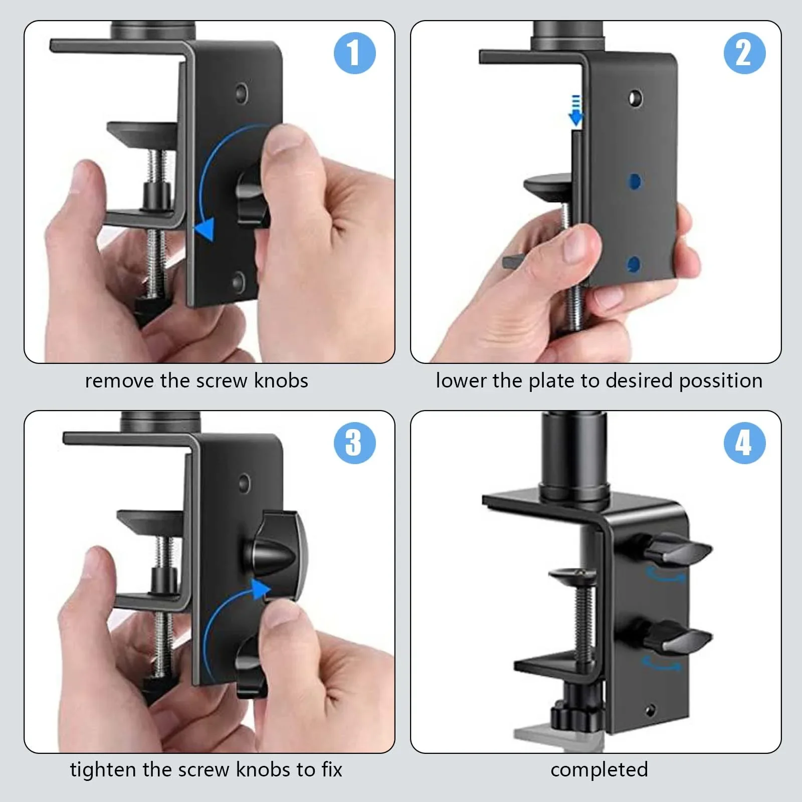 Desk Mount Stand DSLR Camera C Clamp Light Stand Photographic Light Boom With Ball Head for Phone Video Ring Zoom