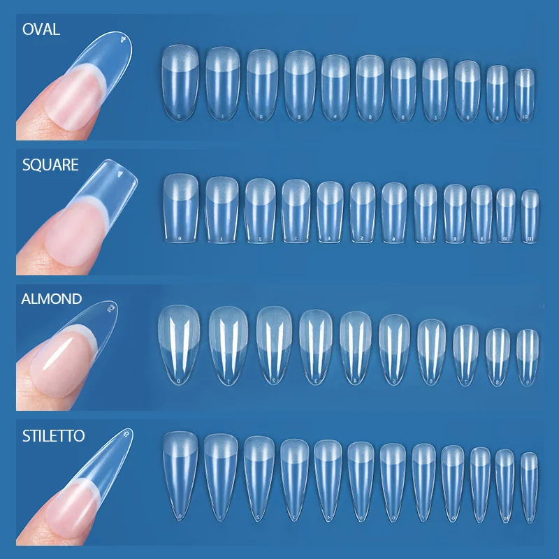 240 ピース ミディアム スクエア オーバル ネイルチップ 240 ピース ミディアム スクエア オーバル ネイルチップ - メルカリ