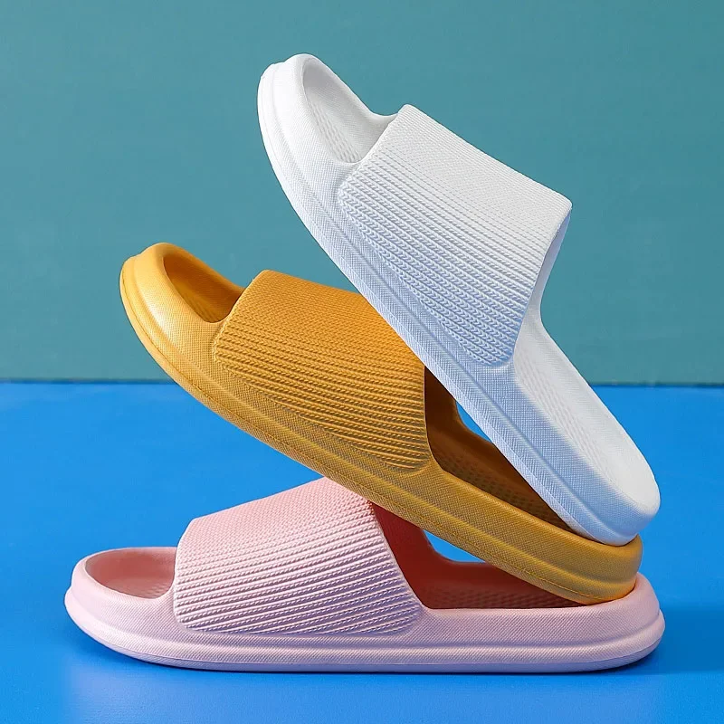 

0536 WDZKN Fashion Concise Women Slippers Summer Flat Lightweight EVA Home Bathroom Slippers Comfort Massage Women Indoor Slides
