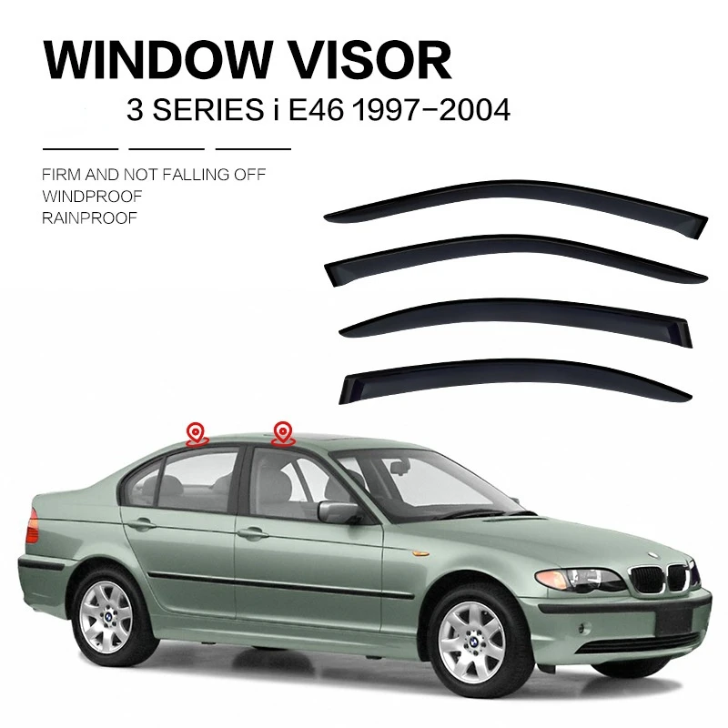 Für BMW 3 Serie 320i E46 E90 F30 G20 Fenster Visier Zubehör  Windschutzscheibe Deflektor Sonne Schutz Regen Vent Abdeckung Trim helle  Streifen - AliExpress