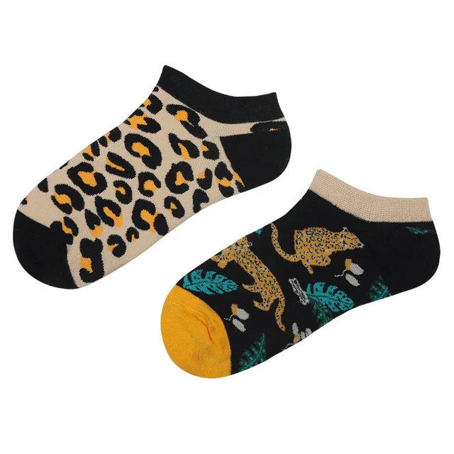 2023 Spring and Summer AB Boat Socks Men and Women Fashion Creative Trendy Couple Socks Pure Cotton Comfortable Short Socks 4