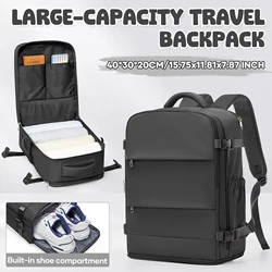 Versatile Waterproof Travel Backpack - Hand Luggage 40L (Black)
