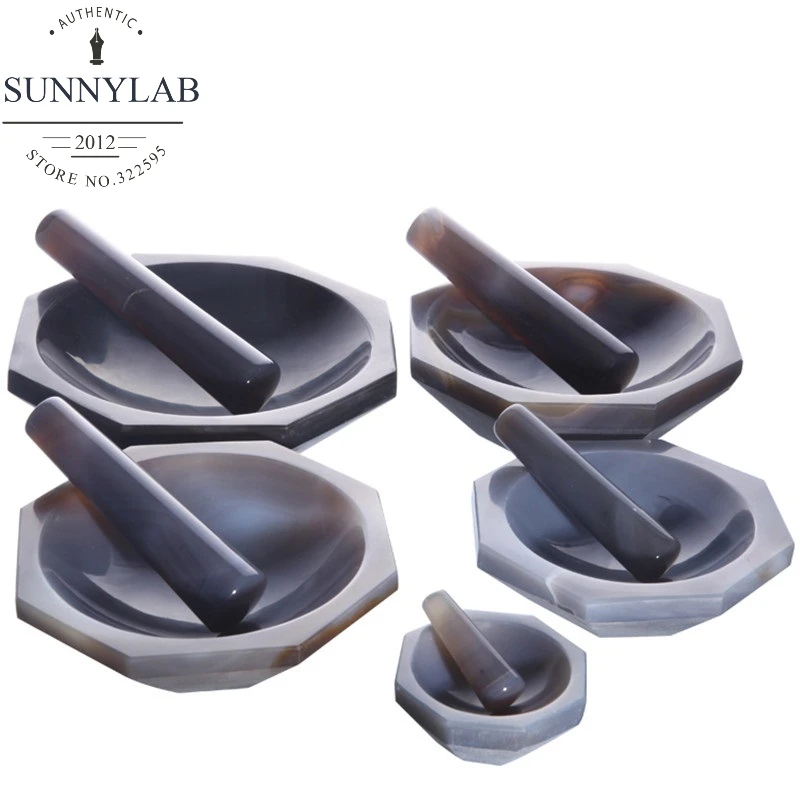 30mm To 130mm 1set Carnelian Mortar and Pestle FIRST-GRADE Pure and Natural AGATE Mortar with Pestle Lab Mortar and Pestle