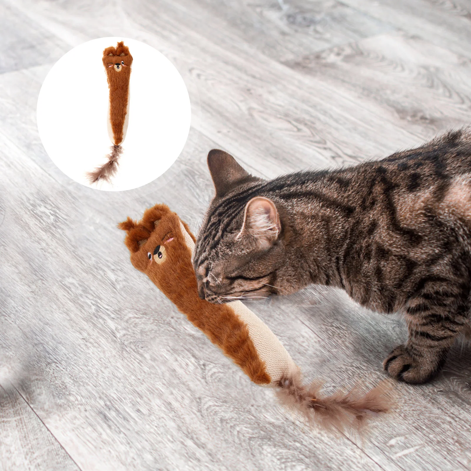 

Cat Chewing Toy Catnip Stuffed Toys Cat Biting Toys Cat Molar Toy with Crinkle Paper