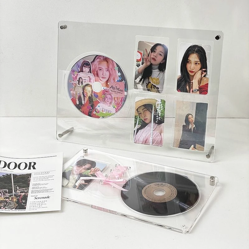 Kpop Photocard Stand Acrylic Picture Frame Photocard Display Frame Idol Cards Photo Room Desktop Decor Marcos Para Fotos acrylic display holder photo frame