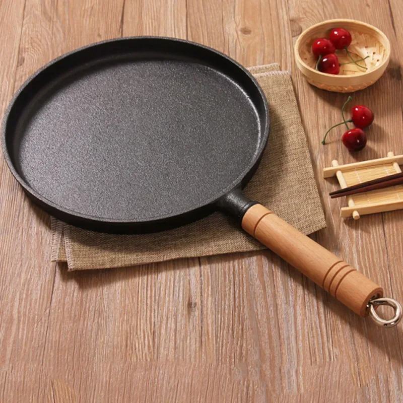 26cm Thickened Cast Iron Non-stick Frying Pan Layer-cake Cake Pancake Crepe  Maker Flat Pan Griddle Breakfast Omelet Baking Pans - Pans - AliExpress