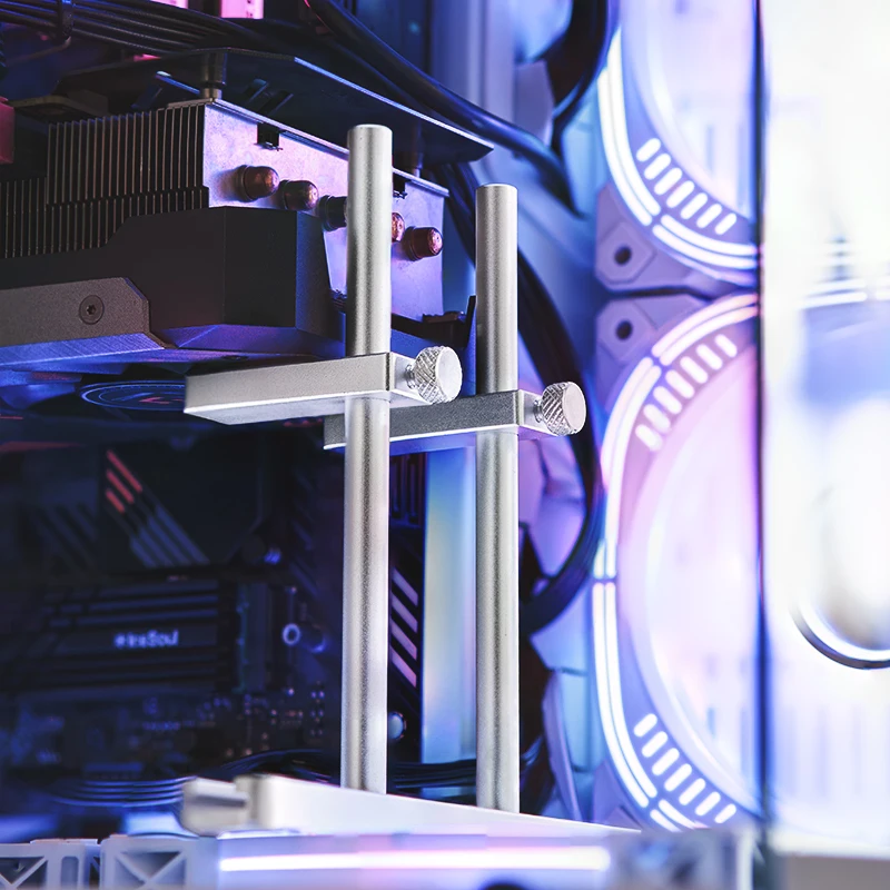 Aluminum Alloy Graphics Video Stand Adjustable GPU Desktop PC Case Bracket Cooling Kit Video Cards Holder FinalCool XKZ8DF/12DF