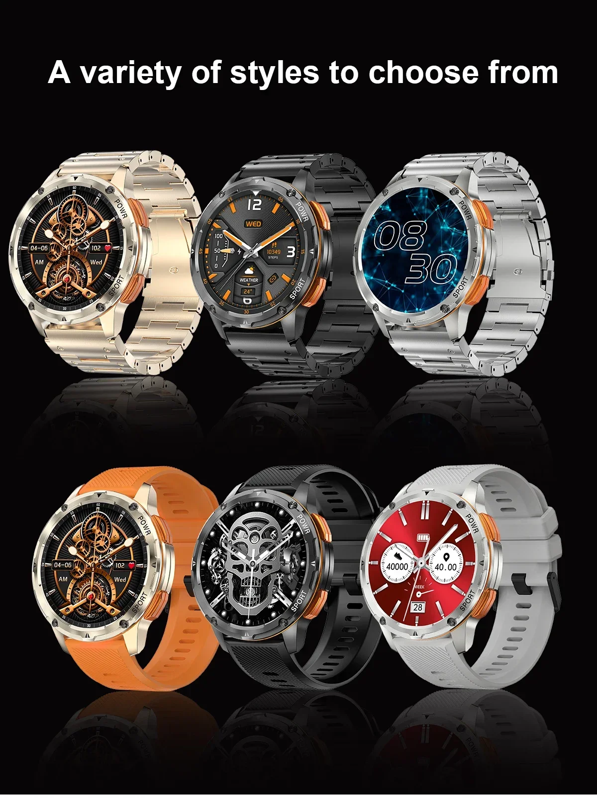 �м� amoled ����Ʈ �ð� AK59 ���Ÿ� BT ��ȭ 400mah ���� ���͸� ���� �ݼ� ��Ʈ�� ���� �ð� ������ AK59 smartwatch