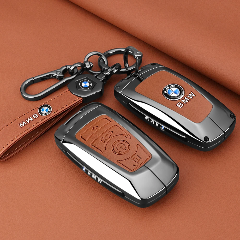 메탈 자동차 스타일링 키 커버 케이스 홀더 쉘 가방 자동차 키체인 액세서리 BMW F30 F20 F10 F18 F22 F01 X3 X4 F06 F02 M3 M5 용