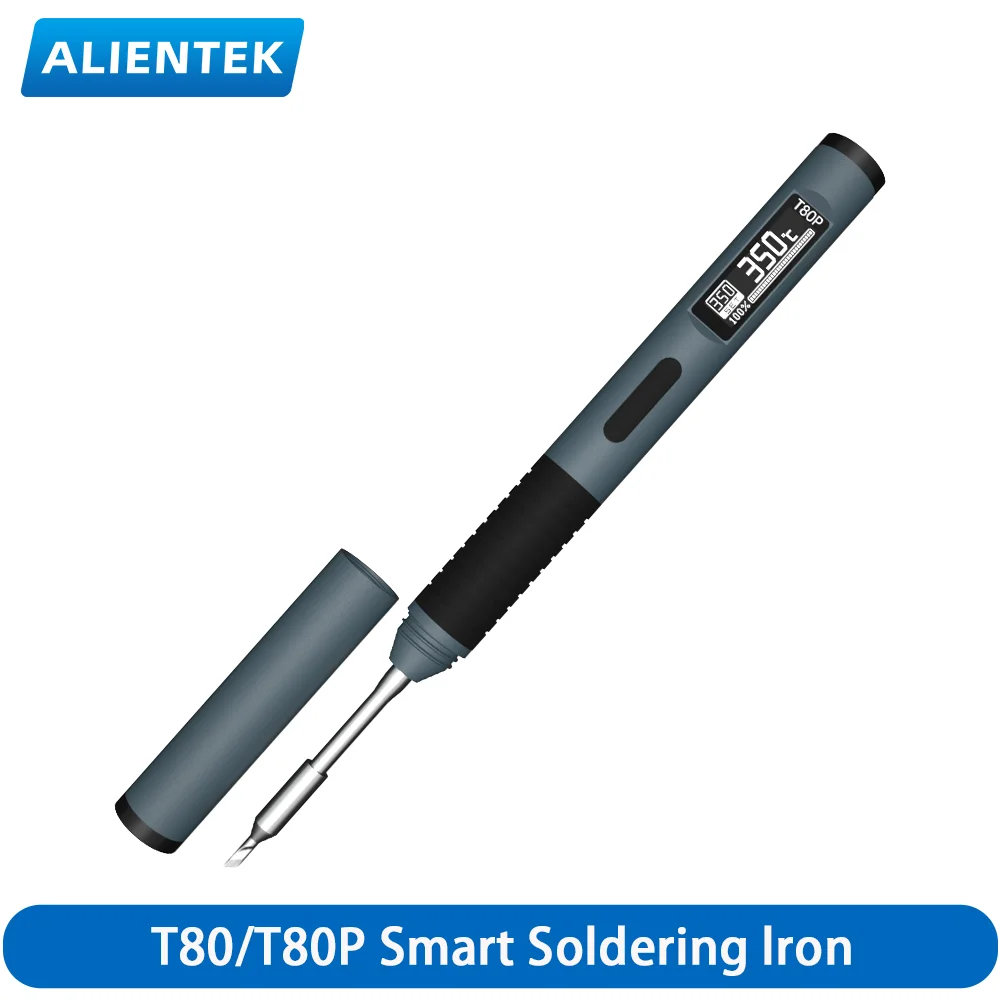 ALIENTEK T80 T80P Smart Soldering Iron 100W QC Adjustable Constant Temperature Portable Electric Welding Repair Tools 3