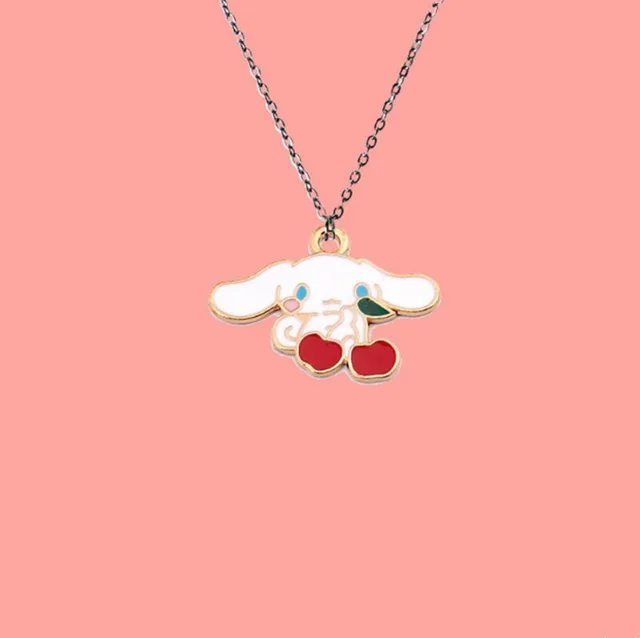 Cinnamoroll Necklace Sanrio Cartoon Figure Cinnamoroll Fashion Metal Necklace Pendant Women's